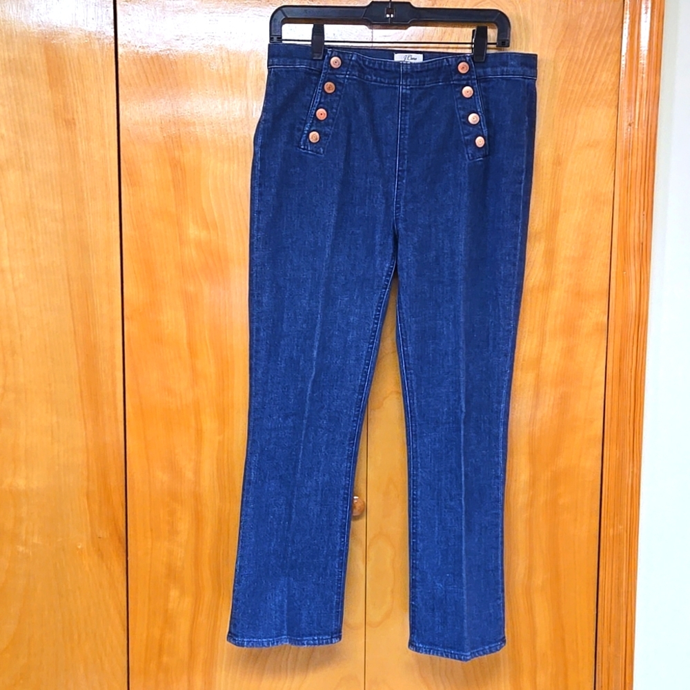 J Crew 29 Billie demi-boot crop sailor jean Denim Jean